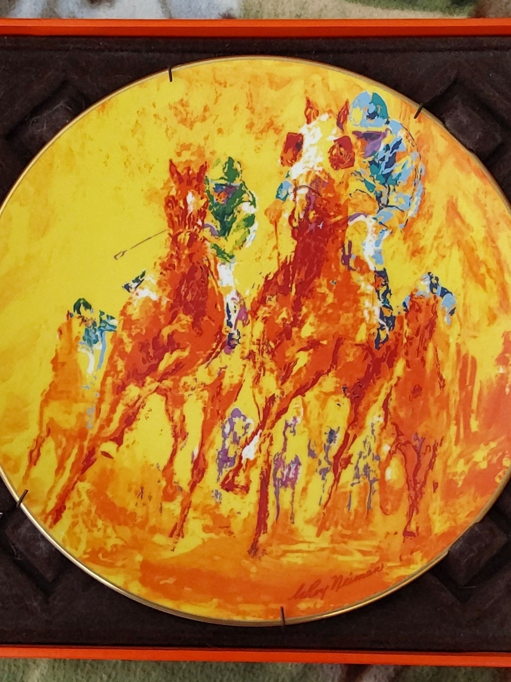 LeRoy Neiman Winning Colors Horse Racing Royal Doulton Plate  Ltd Edition